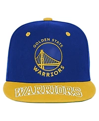 Outerstuff Big Boys and Girls Royal/Gold Golden State Warriors Two-Tone Snapback Hat