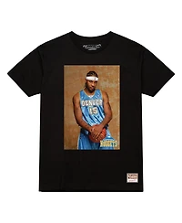 Mitchell & Ness Men's Carmelo Anthony Black Denver Nuggets Rookie Photo Name Number T-Shirt