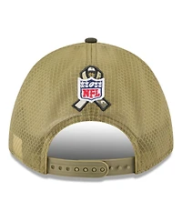 New Era Big Boys and Girls Green/Dark Green Green Bay Packers 2025 Salute to Service 9FORTY A-Frame Adjustable Hat