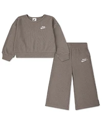 Nike Toddler Girls 2T-4T 2-Piece Waffle Knit Top and Pants Set