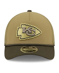 New Era Big Boys and Girls Green/Dark Green Kansas City Chiefs 2025 Salute to Service 9FORTY A-Frame Adjustable Hat