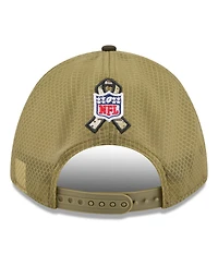 New Era Big Boys and Girls Green/Dark Green Washington Commanders 2025 Salute to Service 9FORTY A-Frame Adjustable Hat