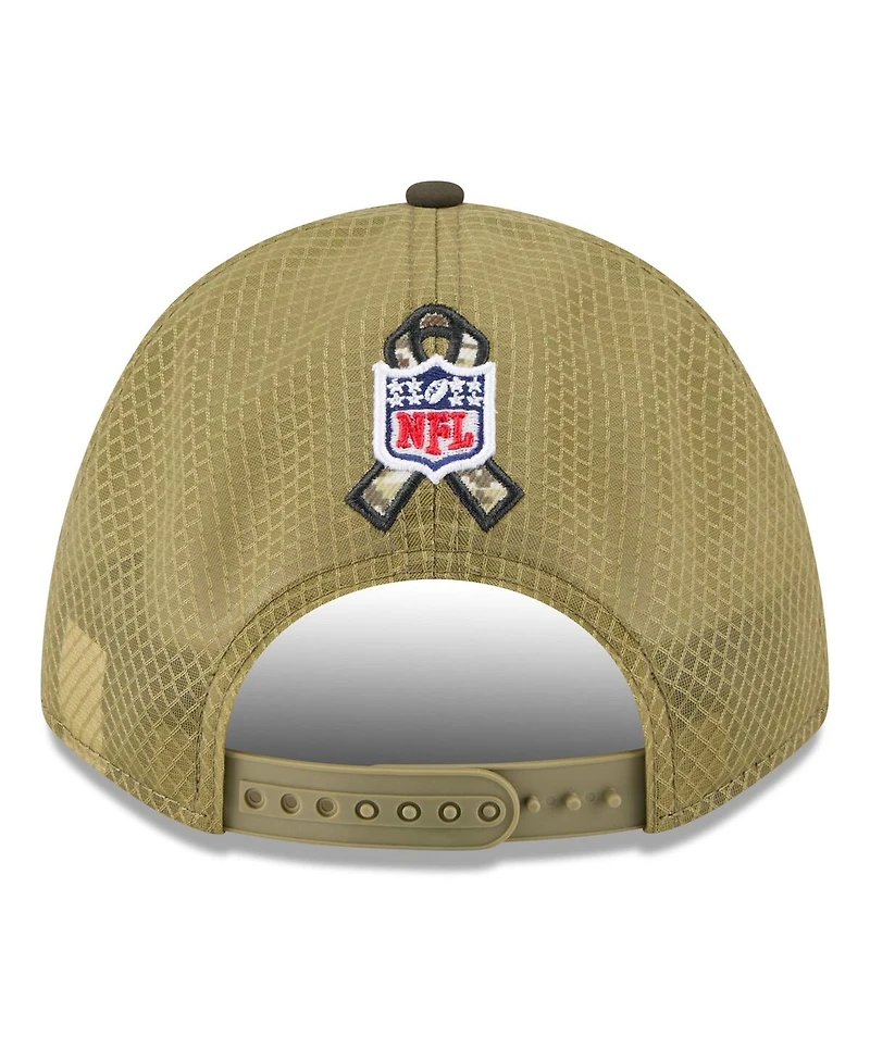 New Era Men's Green Detroit Lions 2025 Salute to Service 9FORTY A-Frame M-Crown Adjustable Hat