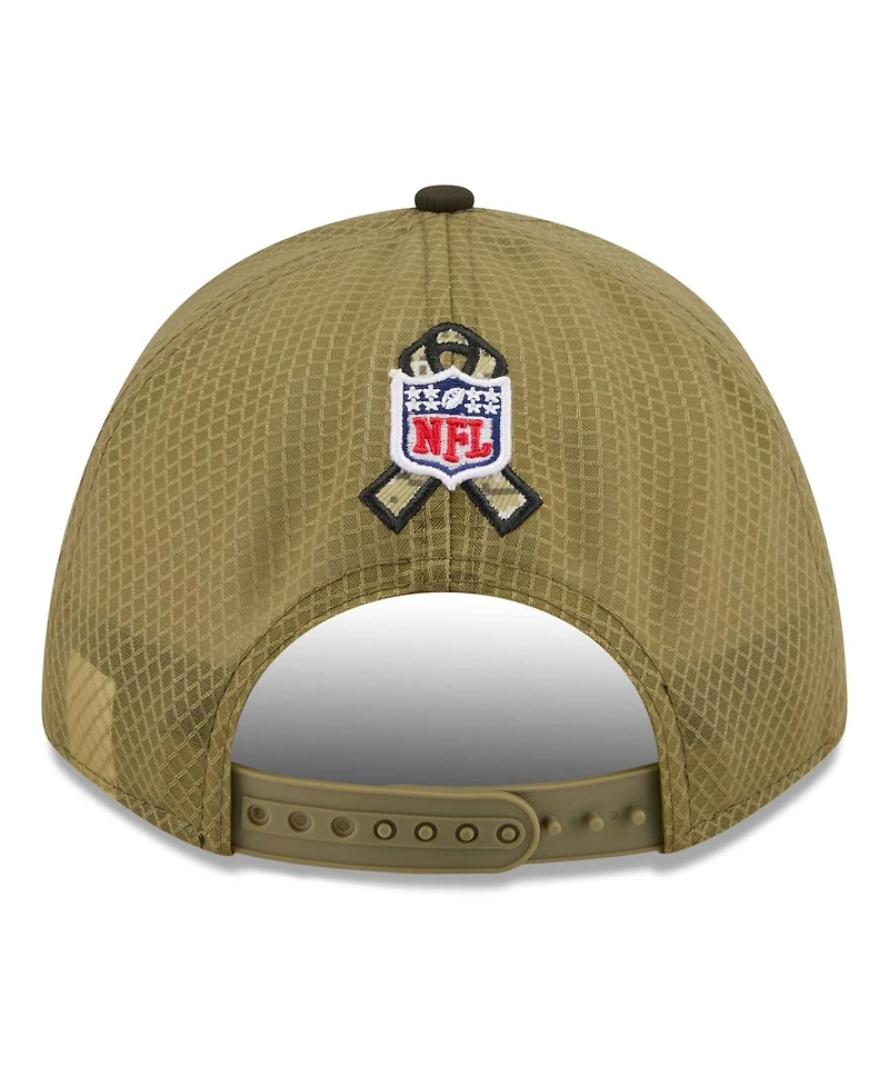 New Era Men's Green Philadelphia Eagles 2025 Salute to Service 9FORTY A-Frame M-Crown Adjustable Hat