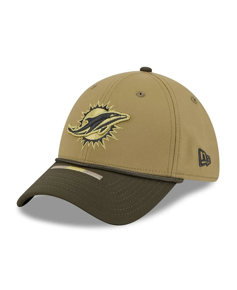 New Era Men's Green/Dark Green Miami Dolphins 2025 Salute to Service 39THIRTY Flex Hat