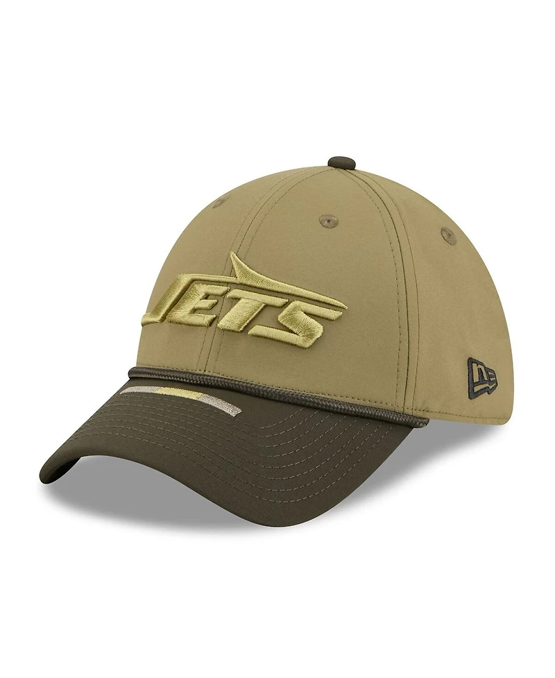 New Era Men's Green/Dark Green New York Jets 2025 Salute to Service 39THIRTY Flex Hat