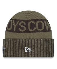 New Era Men's Dark Green Dallas Cowboys 2025 Salute to Service Cuffed Knit Hat