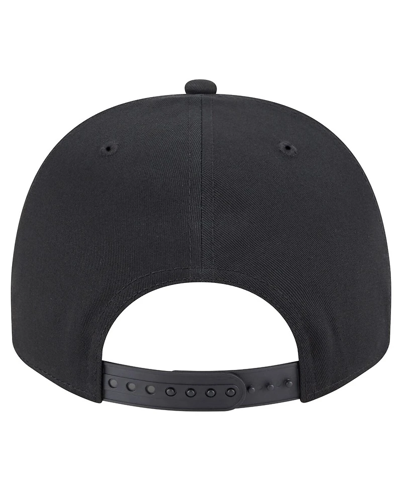 New Era Men's Black St. Louis Cardinals Chainstitch 9FIFTY A-Frame Snapback Hat