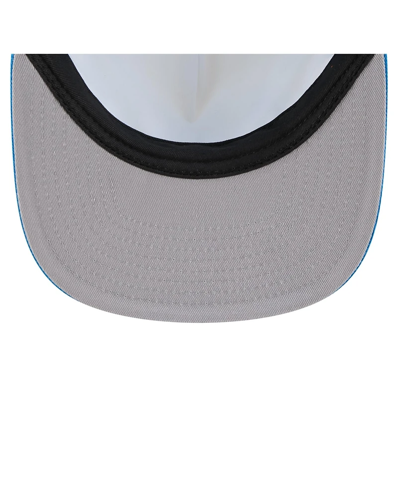New Era Men's Cream/Blue Detroit Lions Cutout A-Frame 9FIFTY Snapback Hat