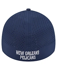 New Era Men's Navy Orleans Pelicans Featherweight Poly Rope Flex 39Thirty Hat