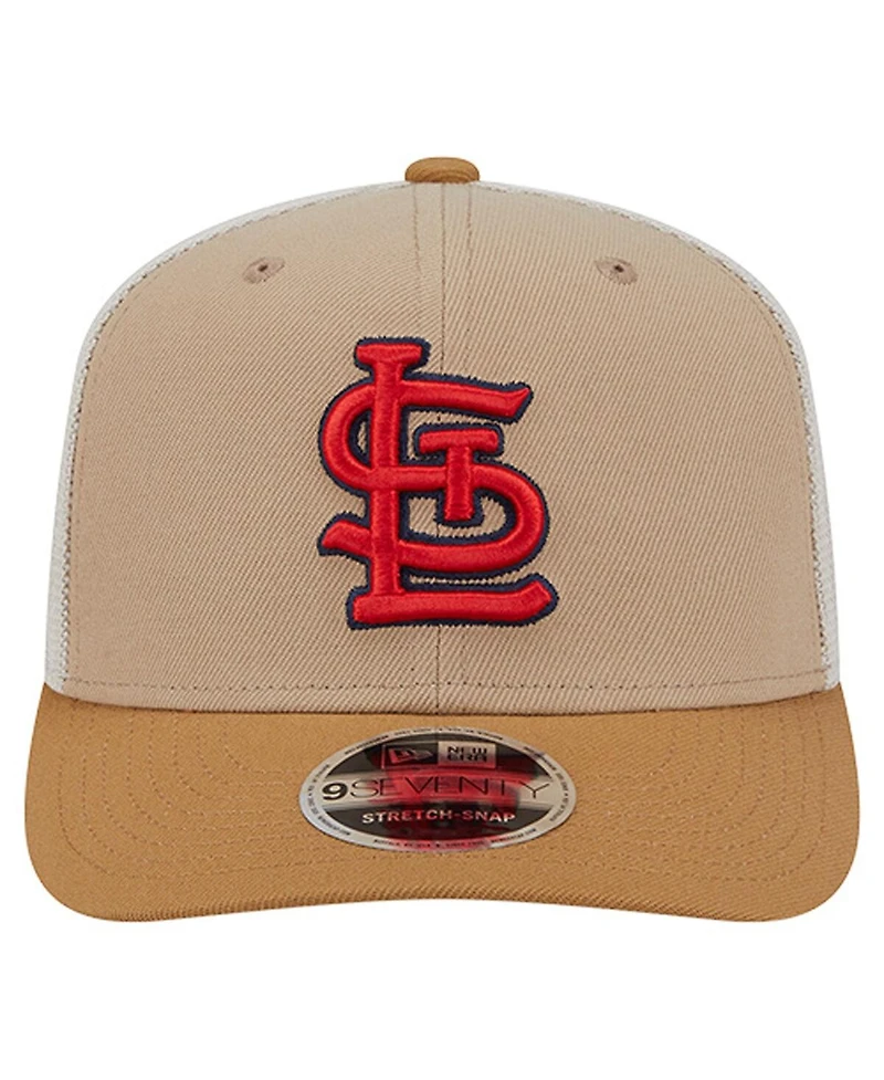 New Era Men's Stone/White St. Louis Cardinals 9SEVENTY Trucker Adjustable Hat