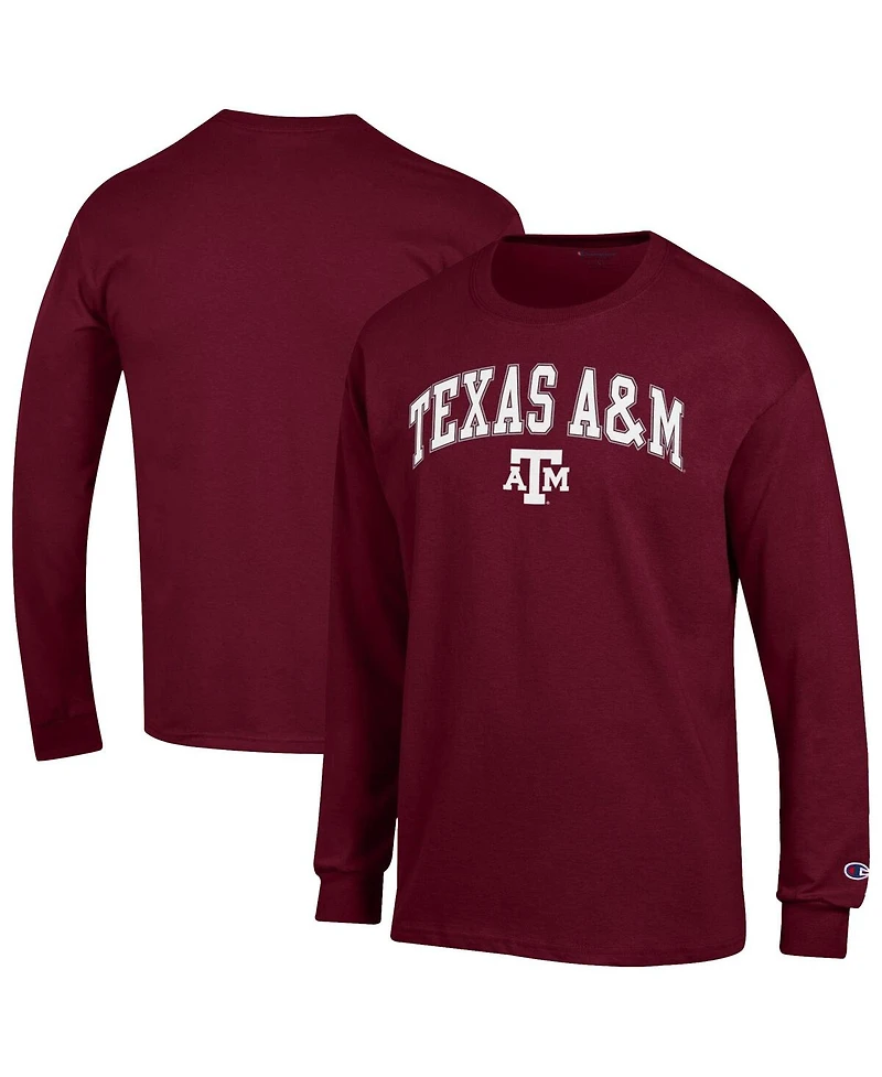 Champion Men's Maroon Texas A M Aggies Arch Over Logo Long Sleeve T-Shirt