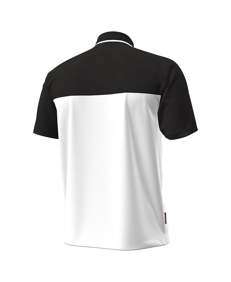 Under Armour Men's White/Black Maryland Terrapins Green Blocked Polo Shirt