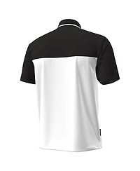 Under Armour Men's White/Black Maryland Terrapins Green Blocked Polo Shirt