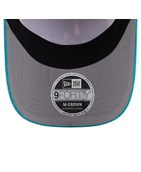 New Era Men's Cream/Aqua Miami Dolphins Throwback Two-Tone Sided Corduroy 9FORTY A-Frame Adjustable Hat
