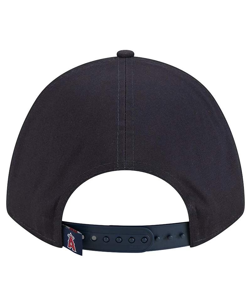 New Era Women's Navy Los Angeles Angels Metallic A-Frame 9FORTY Adjustable Hat