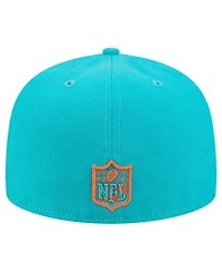 New Era Men's Aqua/Orange Miami Dolphins Break 59FIFTY Fitted Hat
