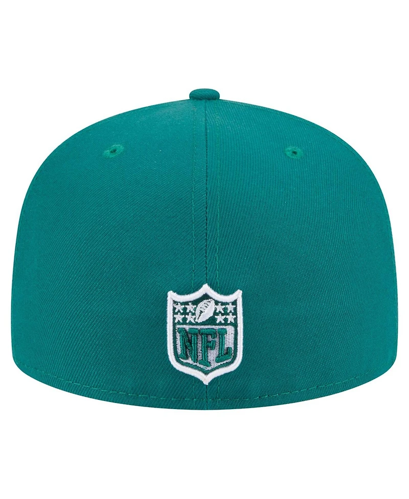 New Era Men's Green York Jets Oversized 59FIFTY Fitted Hat