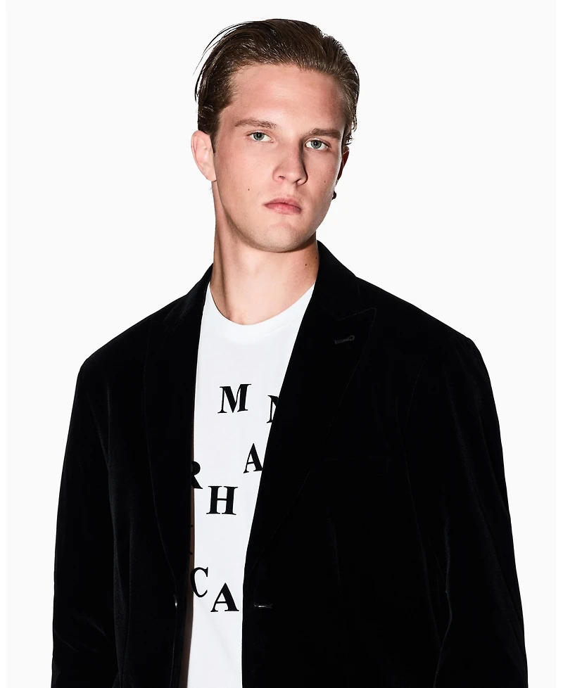 A|X Armani Exchange Men's Circle Lettering Graphic T-Shirt