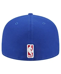 New Era Men's White/Royal Philadelphia 76ers Repeat 59Fifty Fitted Hat