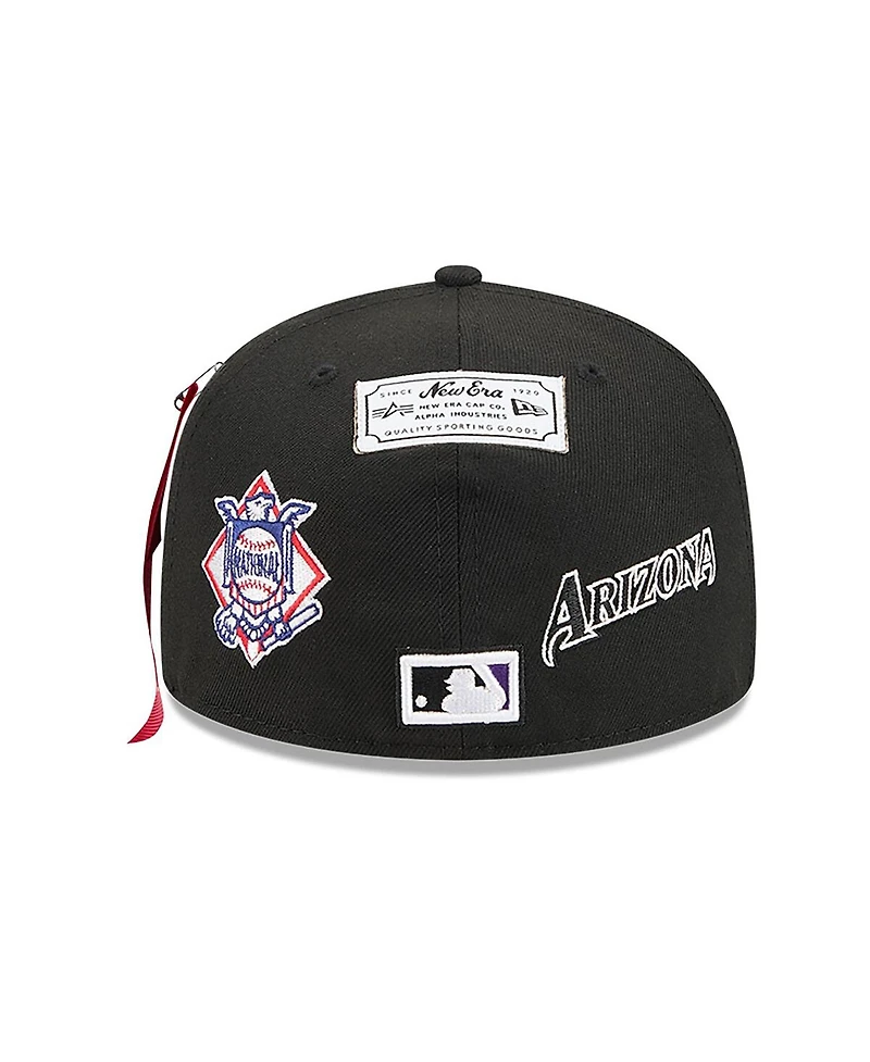 New Era x Alpha Industries Men's Black Arizona Diamondbacks 59FIFTY Fitted Hat