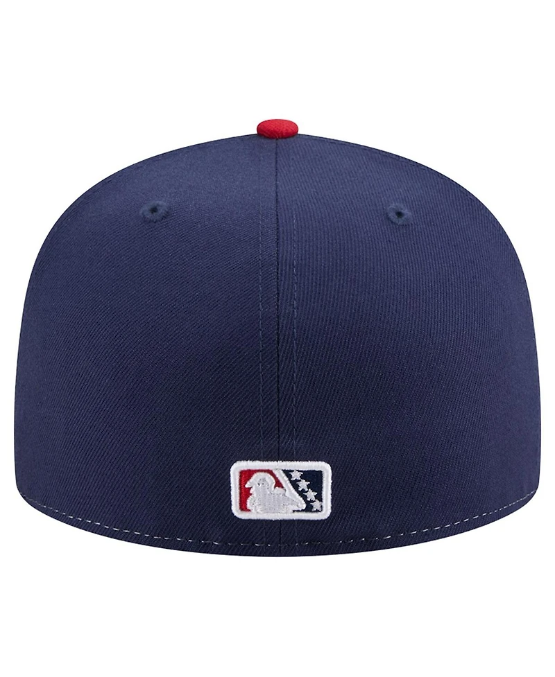 New Era Men's White Portland Sea Dogs Theme Nights 59FIFTY Fitted Hat