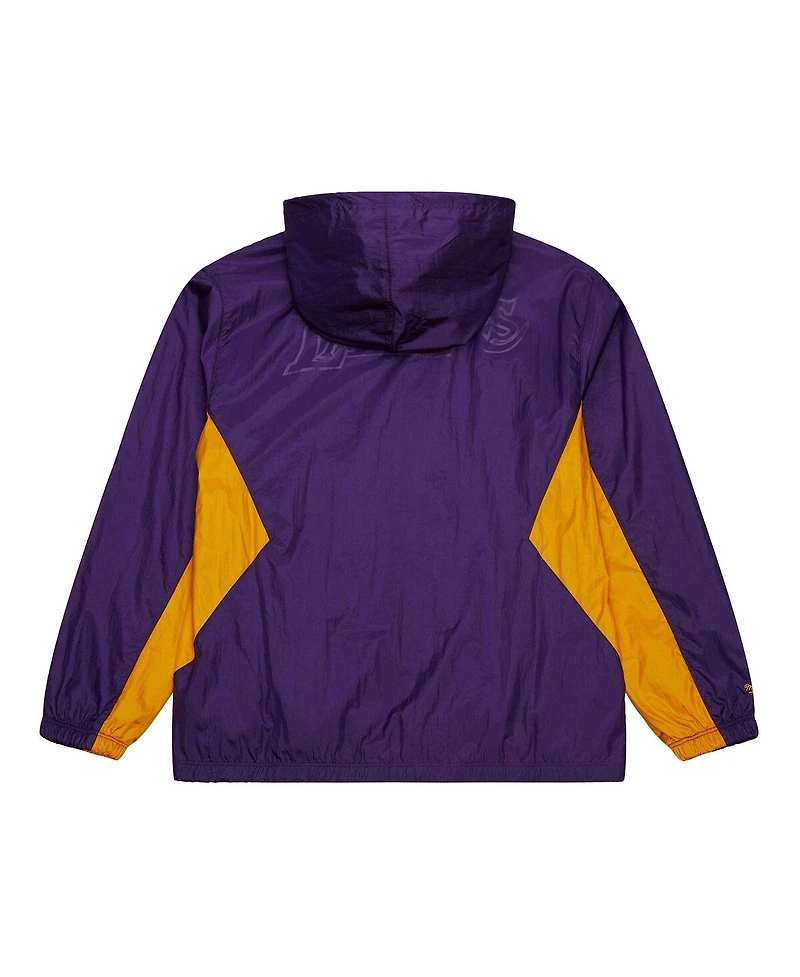 Mitchell & Ness Men's Purple Los Angeles Lakers Playmaker Full-Zip Windbreaker Jacket