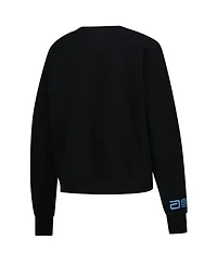 Sportiqe Women's Black Abbott World Marathon Majors Ashlyn French Terry Raglan Crewneck Sweatshirt