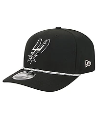 New Era Men's Black San Antonio Spurs Rope 9SEVENTY Adjustable Hat