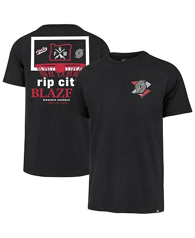 '47 Brand Men's Black Portland Trail Blazers City Edition Backboard T-Shirt