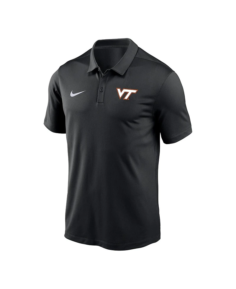 Nike Men's Black Virginia Tech Hokies Victory Solid Performance Polo Shirt