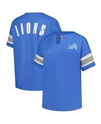 Fanatics Women's Blue Detroit Lions Plus Redzone Notch Neck T-Shirt