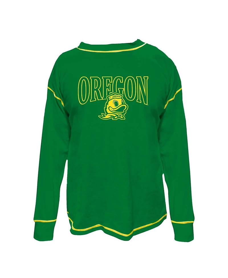 Fanatics Women's Green Oregon Ducks Plus Contrast Stitch Sweatshirt