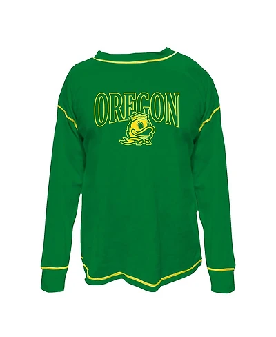 Fanatics Women's Green Oregon Ducks Plus Contrast Stitch Sweatshirt