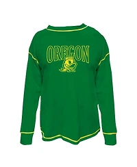 Fanatics Women's Green Oregon Ducks Plus Contrast Stitch Sweatshirt