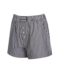 Concepts Sport Women's 2-Pack Charcoal Las Vegas Raiders Stripes and Solids Boxer Shorts Set