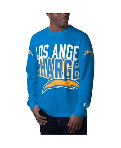 Starter Men's Powder Blue Los Angeles Chargers Clutch Hit Long Sleeve T-Shirt