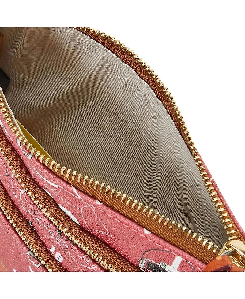 Dooney & Bourke Alabama Crimson Tide Football Halftime Triple Zip Crossbody Bag