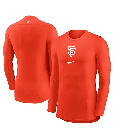 Nike Men's Orange San Francisco Giants City Connect Base Layer Raglan Long Sleeve Performance T-Shirt