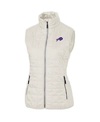 Cutter & Buck Women's Cream Buffalo Bills Rainier PrimaLoft Eco Full-Zip Vest