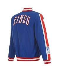 Jh Design Men's Blue Sacramento Kings 2024/25 City Edition Full-Zip Nylon Bomber Jacket