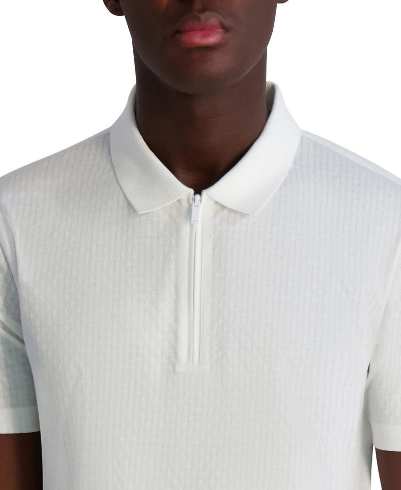 Karl Lagerfeld Paris Men's Performance Pull-Over Polo Shirt