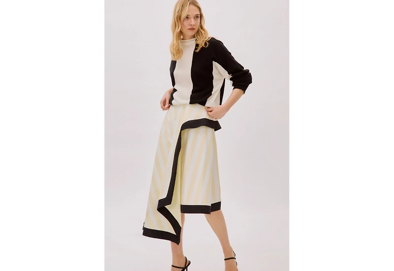 Labeca London Women's Kayra Cotton Striped Skirt