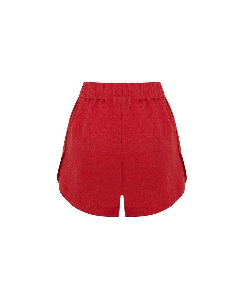 Labeca London Women's Capri Linen Shorts