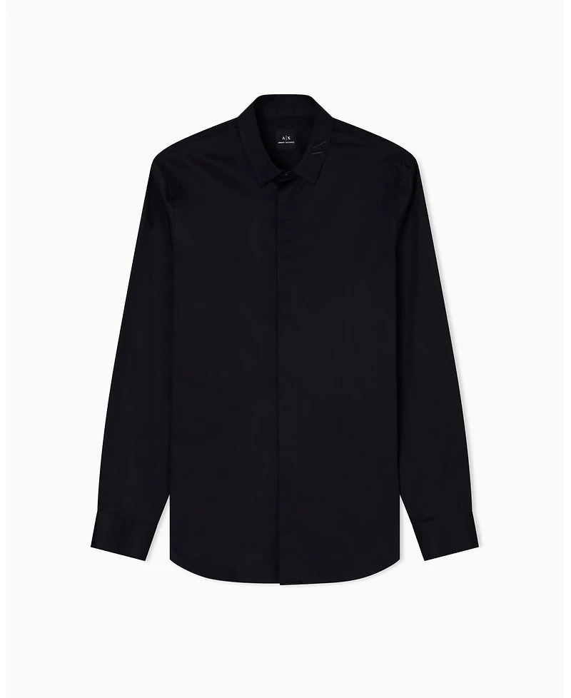 A|X Armani Exchange Men's Night Lab Satin Woven Shirt