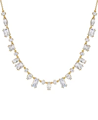 Guess Epoxy Glass and silver Stone Silver-Tone Statement Necklaces
