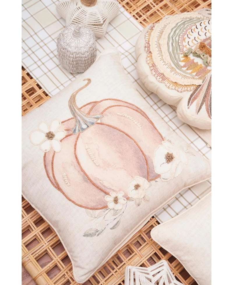 Autumn Fields Pumpkin Throw Pillow, 18" x 18"