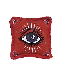 Mystical Eye Cotton Blend Mini Halloween Accent Pillow 10" x 10"