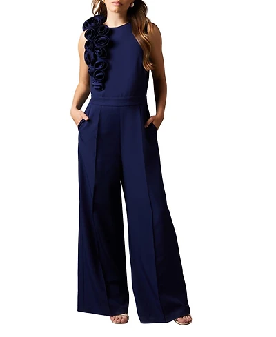 Coast Women's Corsage Detail Pleated Jumpsuit