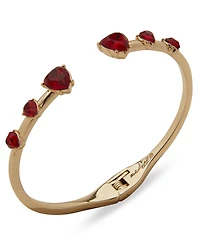 Karl Lagerfeld Paris Red Stone Heart Cuff Bracelet
